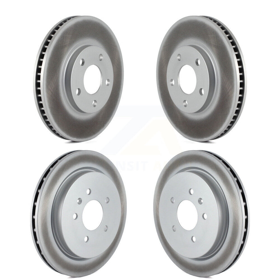 Front Rear Coated Disc Brake Rotors Kit For 2004 Cadillac Seville With Vented Rotor KG-102094