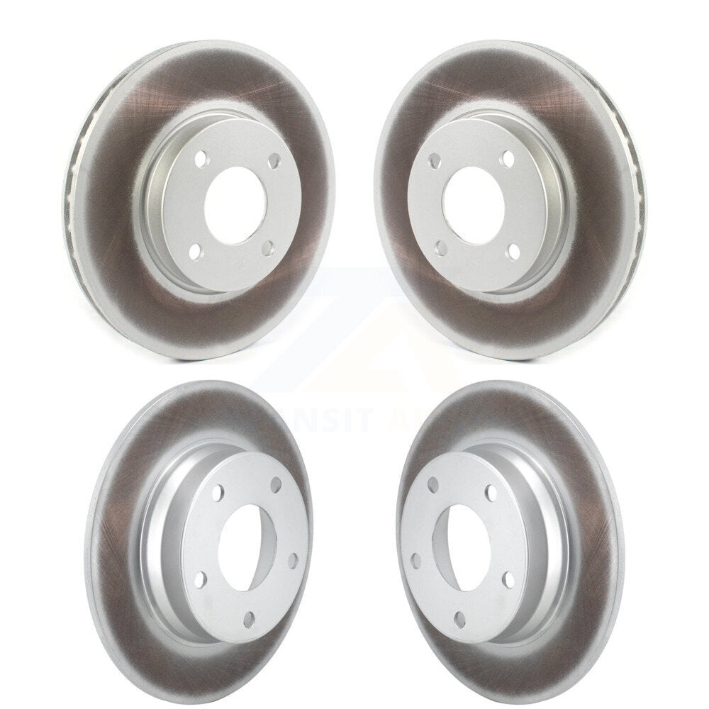 Front Rear Coated Disc Brake Rotors Kit For 2024 Nissan Sentra SV SR with rear brakes KG-102095
