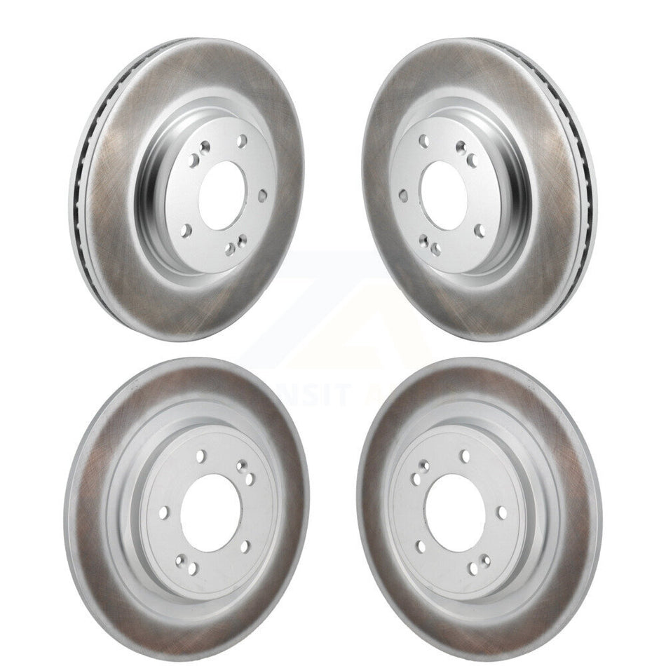 Front Rear Coated Disc Brake Rotors Kit For 2024-2025 Hyundai Kona Electric KG-102096