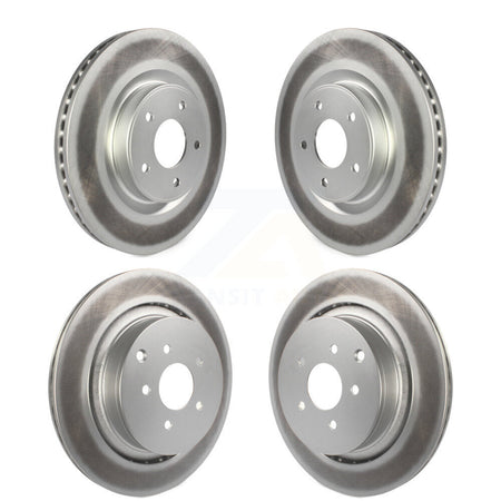 Front Rear Coated Disc Brake Rotors Kit For INFINITI Q50 Q60 With Dual Piston Caliper KG-102101