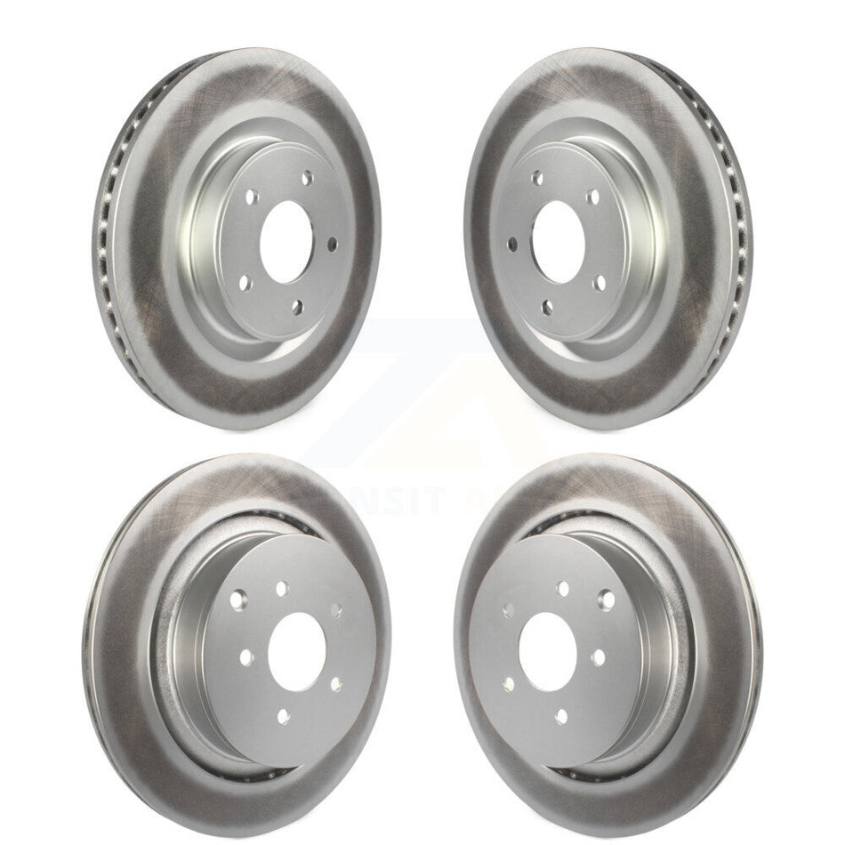 Front Rear Coated Disc Brake Rotors Kit For INFINITI Q50 Q60 With Dual Piston Caliper KG-102101