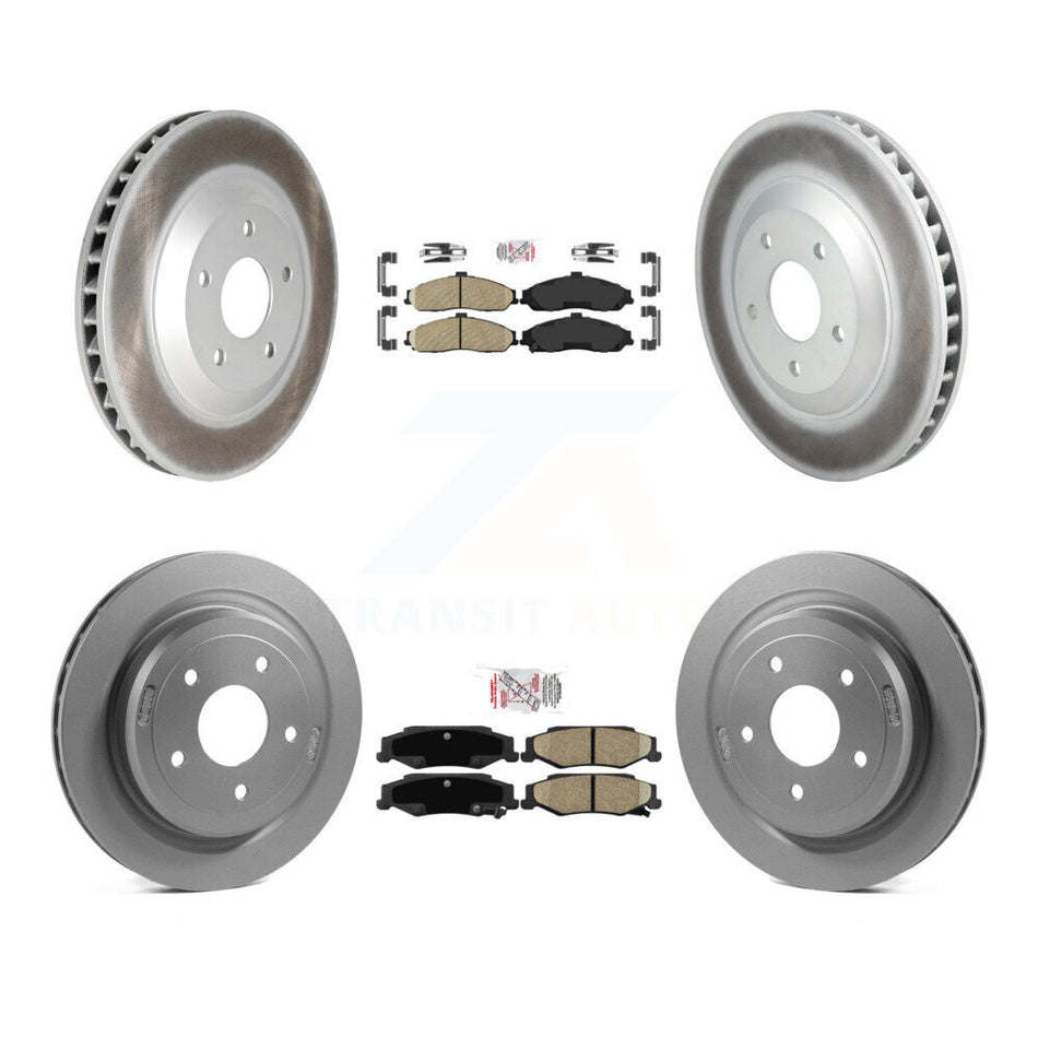 Front Rear Ceramic Pad Coated Brake Rotors Kit (6Pc) For Cadillac XLR Naturally Aspirated KGA-100001
