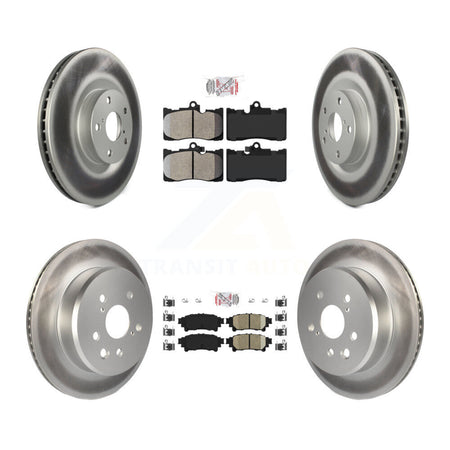 Front Semi-Metallic Rear Ceramic Pad & Coated Brake Rotor Kit (6Pc) For Lexus IS300 IS350 KGA-100003