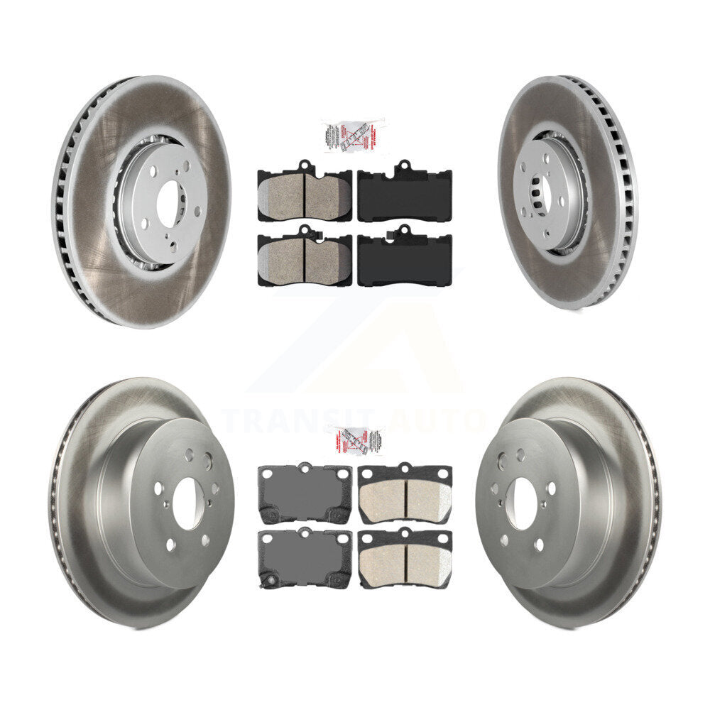 Front Semi-Metallic Rear Ceramic Pad & Coated Brake Rotor Kit (6Pc) For Lexus IS350 GS350 KGA-100010