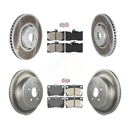 Front Semi-Metallic Rear Ceramic Pad & Coated Brake Rotor Kit (6Pc) For Lexus IS350 GS350 KGA-100010