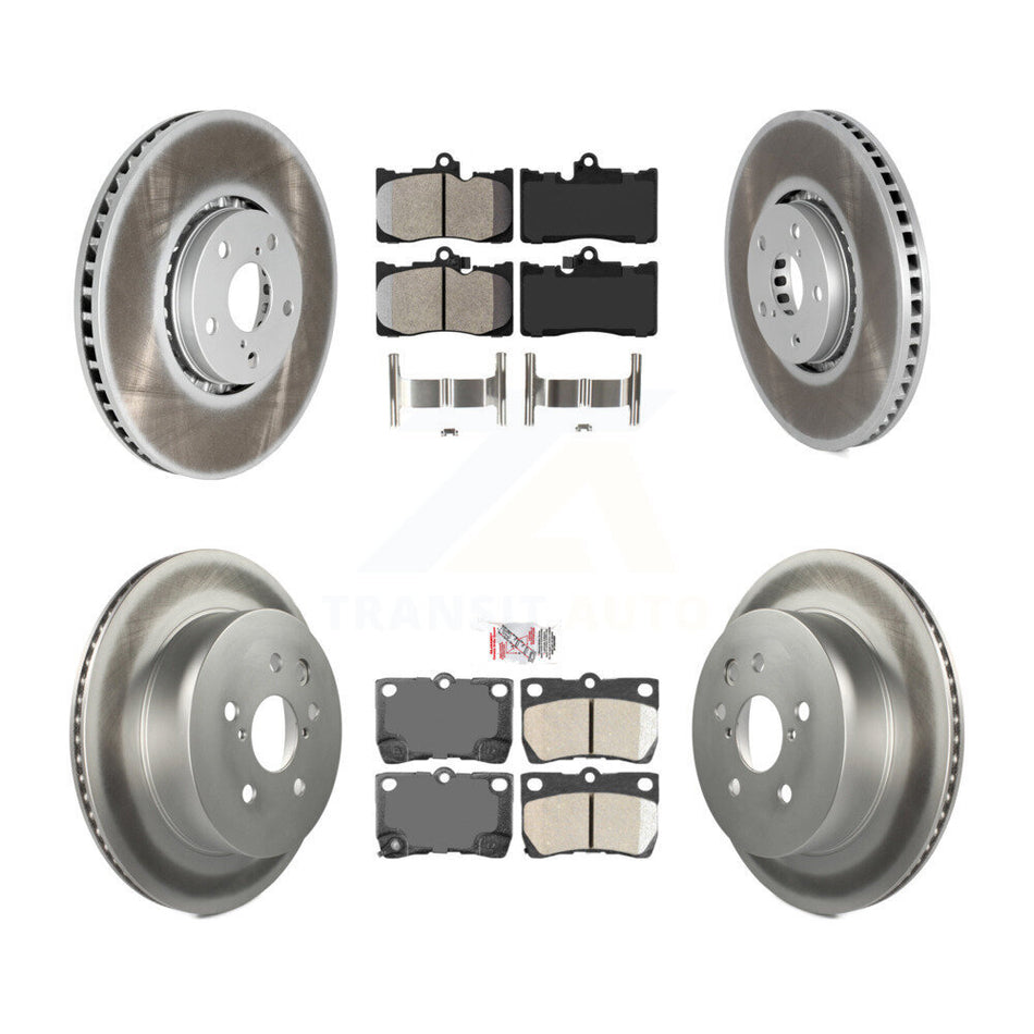 Front Semi-Metallic Rear Ceramic Pad & Coated Brake Rotor Kit (6Pc) For Lexus IS350 GS350 KGA-100010