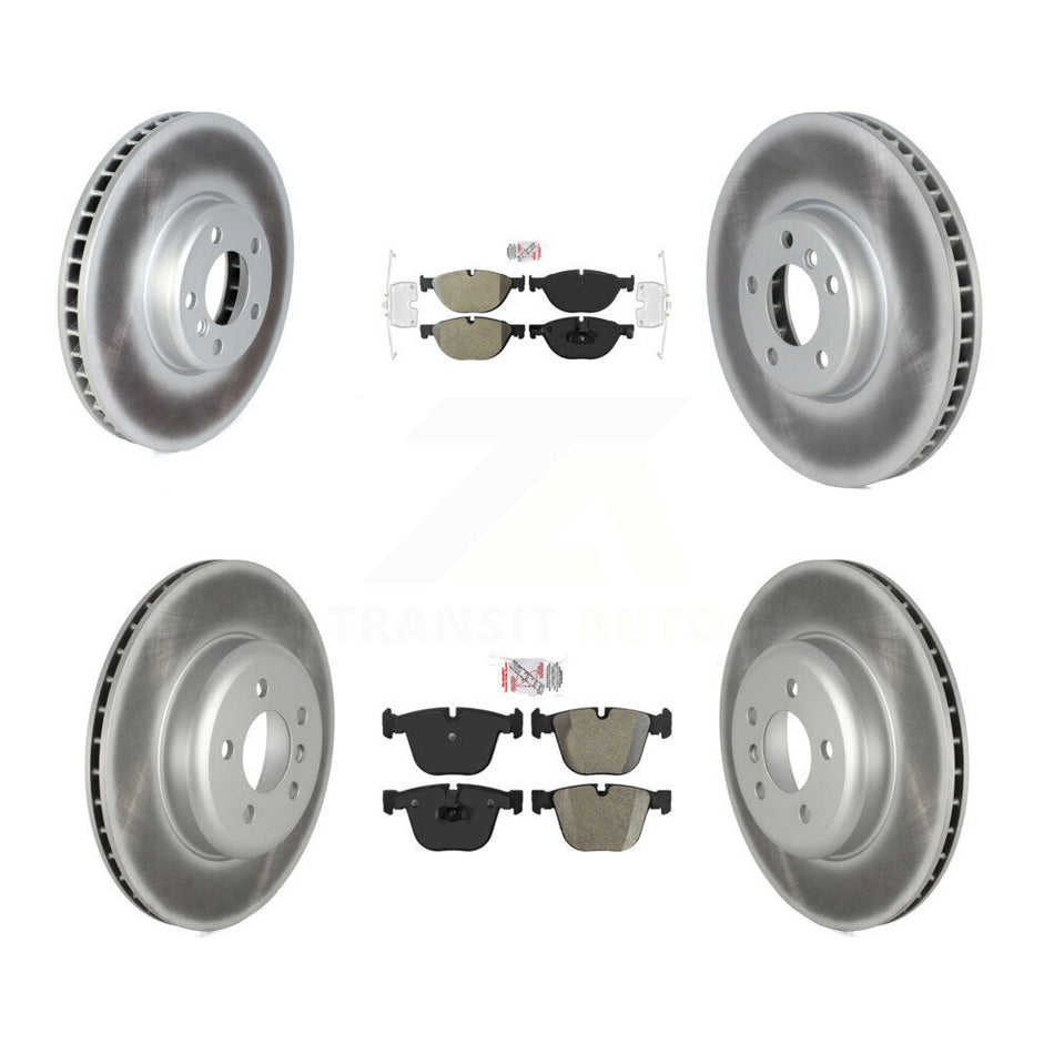 Front Rear Semi-Metallic Pad Coat Brake Rotor Kit (6Pc) For BMW 535i GT xDrive 740Li 740i KGA-100012