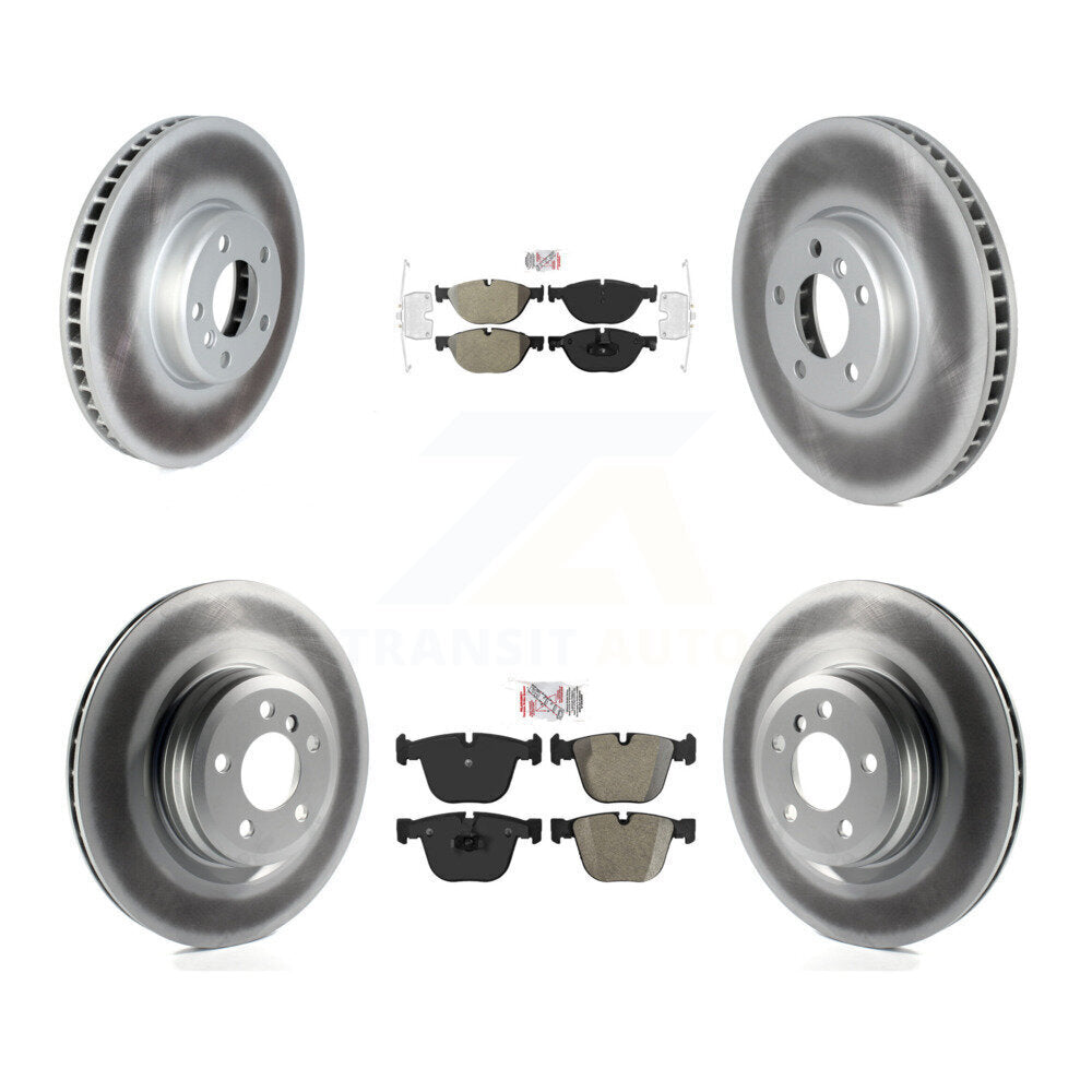 Front Rear Semi-Metallic Pad Coat Disc Brake Rotors Kit (6Pc) For 2013 BMW ActiveHybrid 7 KGA-100014