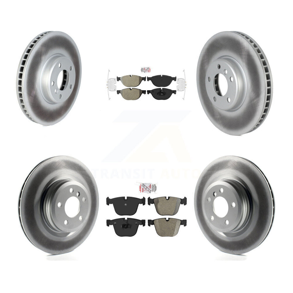 Front Rear Semi-Metallic Pad Coat Disc Brake Rotors Kit (6Pc) For 2013 BMW ActiveHybrid 7 KGA-100014