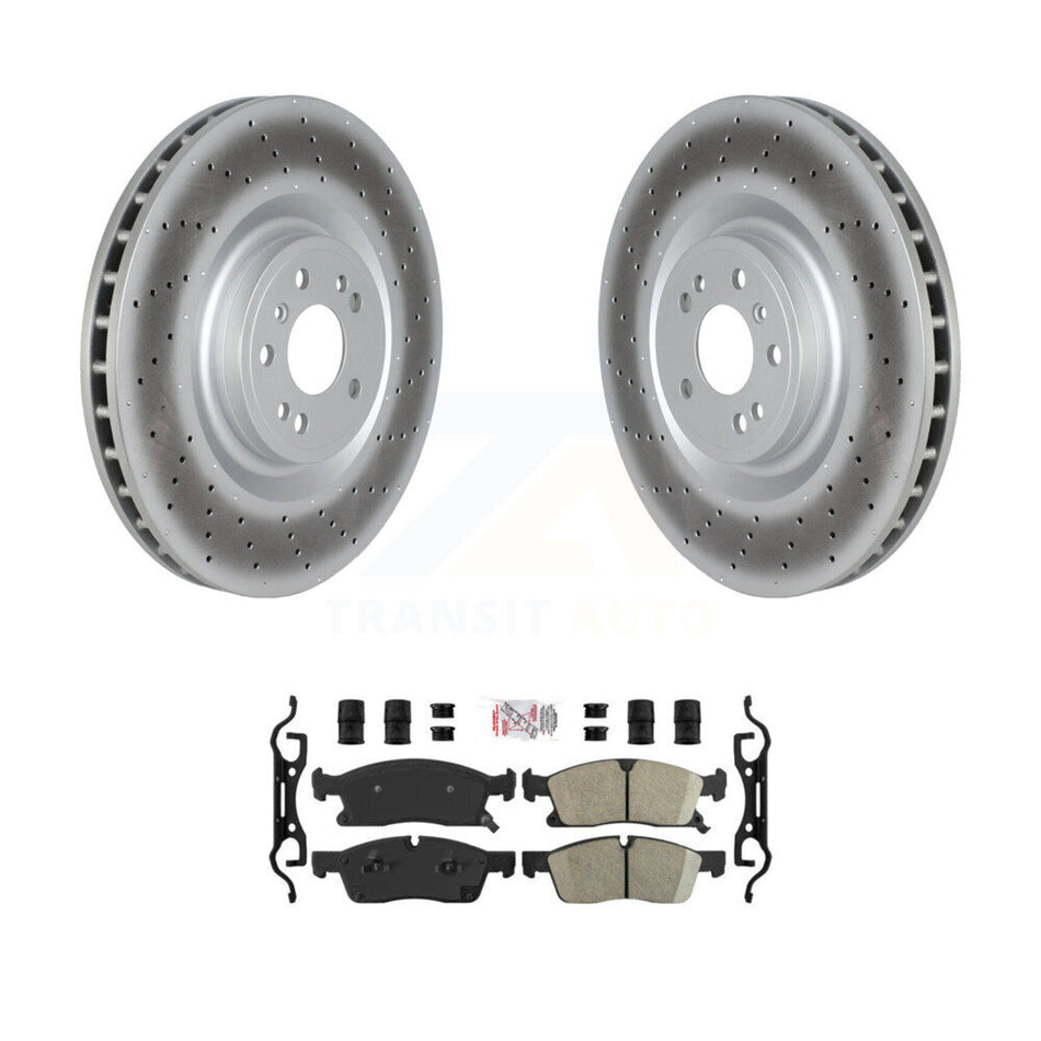 Front Coat Brake Rotors Ceramic Pad Kit For Mercedes-Benz ML350 GLS450 ML400 GLE400 ML250 KGA-100019