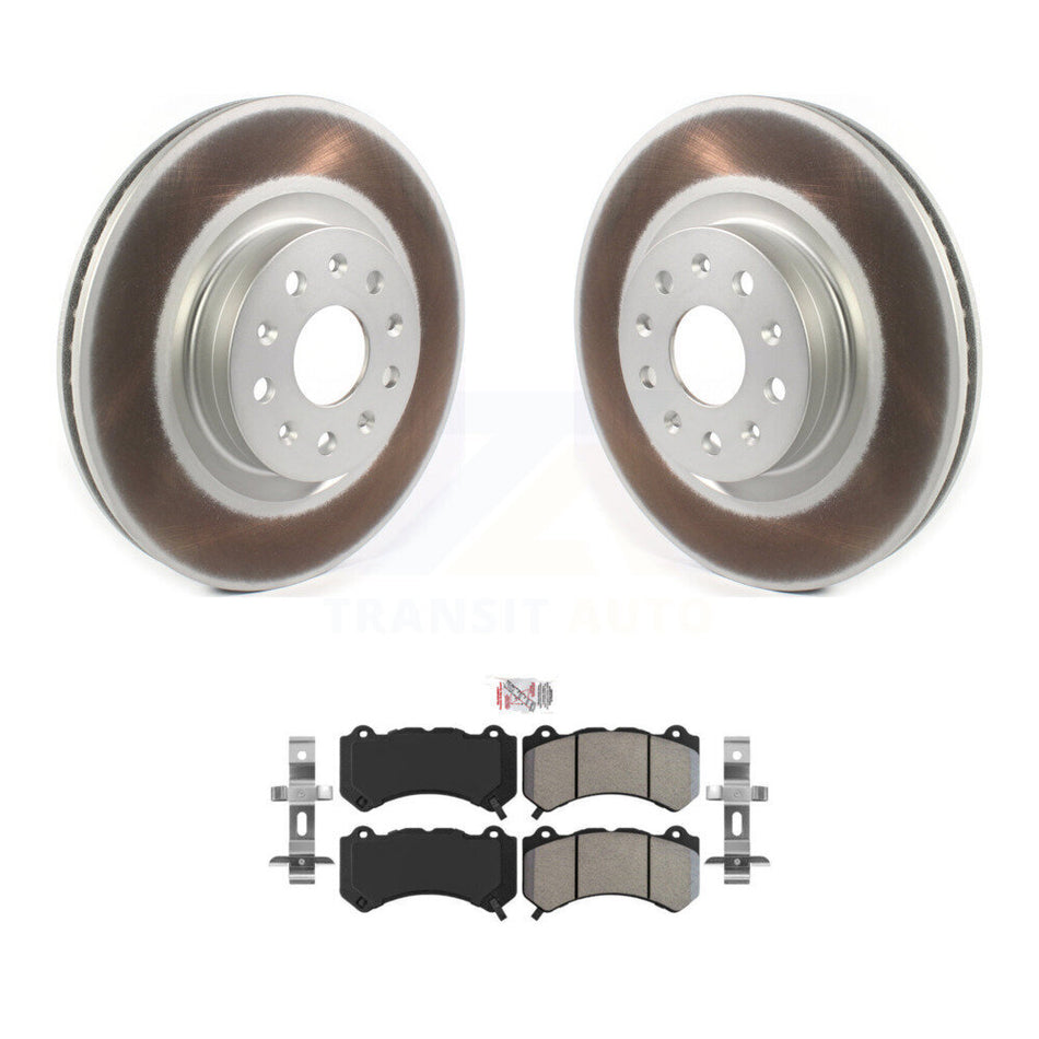 Front Coated Disc Brake Rotors And Semi-Metallic Pads Kit For Cadillac CTS KGA-100054