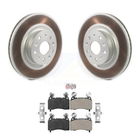 Front Coated Disc Brake Rotor Semi-Metallic Pad Kit For Cadillac Chevrolet Camaro CTS CT6 KGA-100055