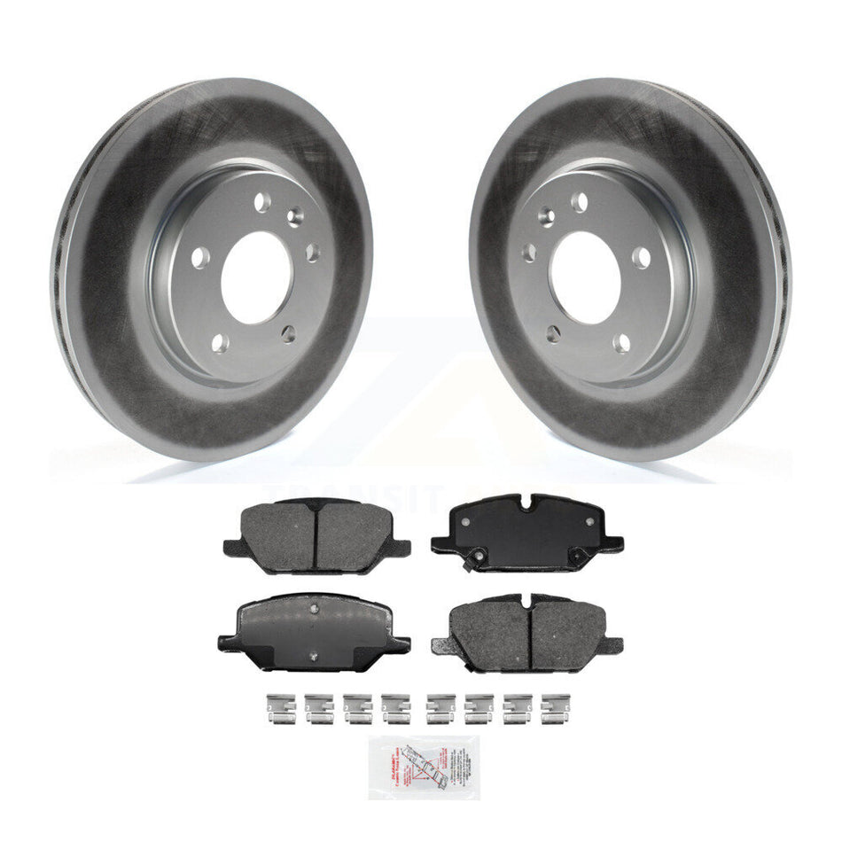 Front Coat Disc Brake Rotor Ceramic Pad Kit For 2022-2023 GMC Terrain w 321mm KGA-100069
