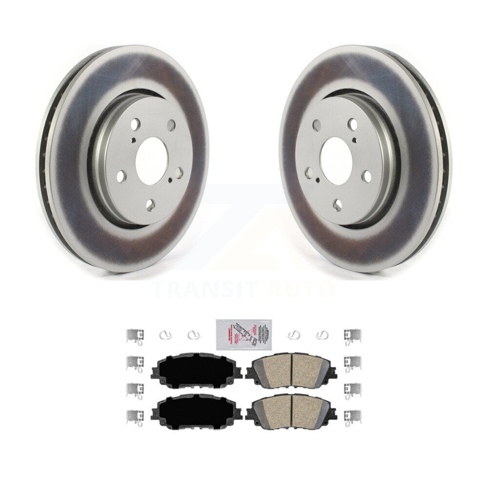 Front Coat Brake Rotors Ceramic Pad Kit For 19 Toyota C-HR Vehicles Manufactured In Japan KGA-100072