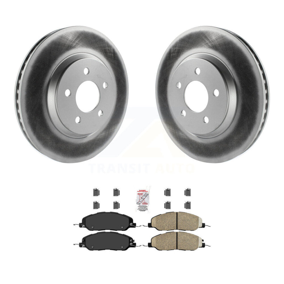 Front Coated Disc Brake Rotors And Ceramic Pads Kit For Ford Mustang KGA-100074