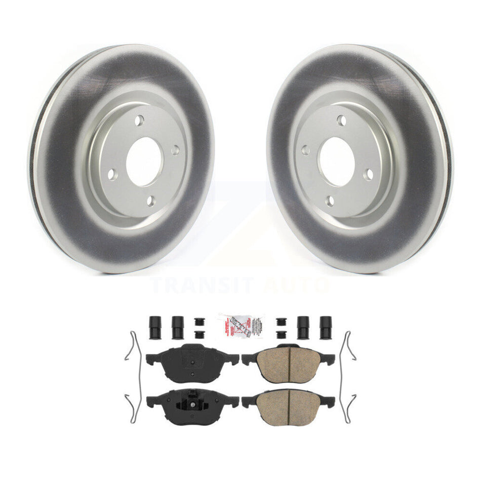 Front Coated Disc Brake Rotors And Ceramic Pads Kit For 2018-2022 Ford EcoSport KGA-100077