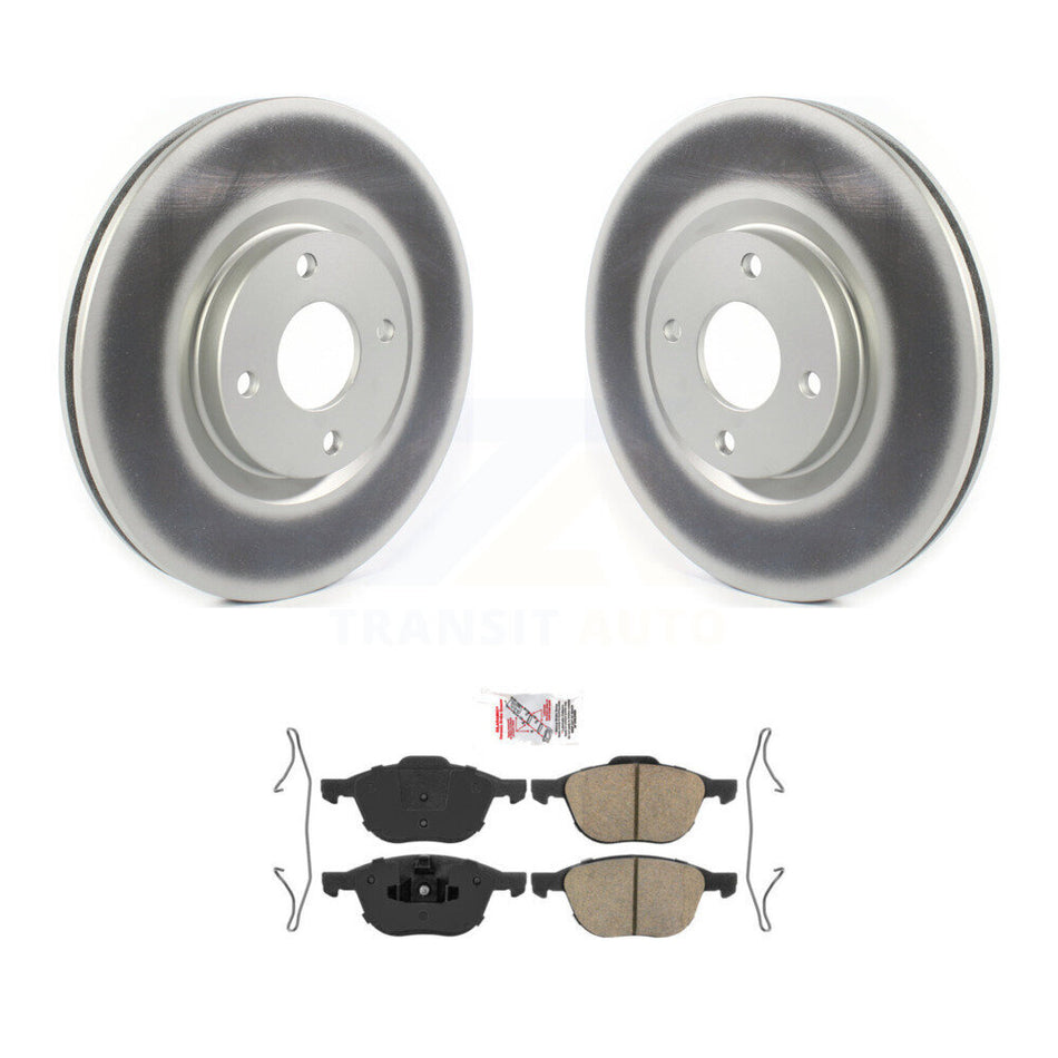 Front Coated Disc Brake Rotors And Ceramic Pads Kit For 2018-2022 Ford EcoSport KGA-100078