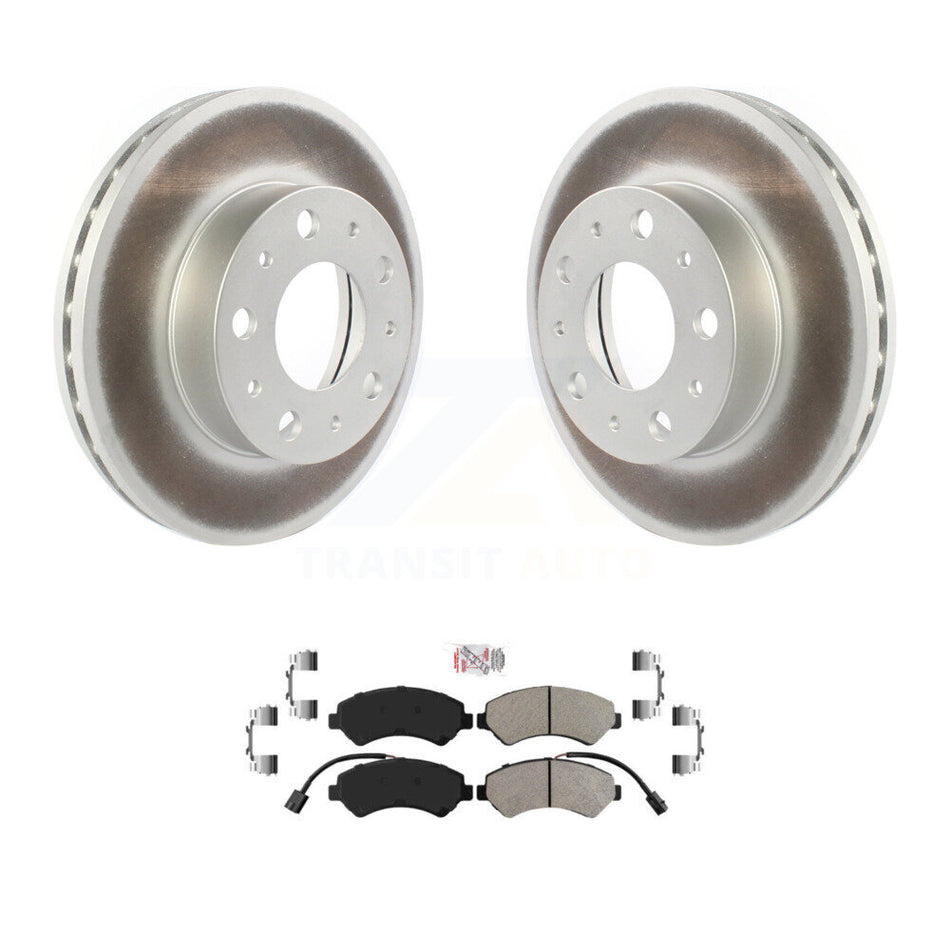 Front Coated Disc Brake Rotors And Semi-Metallic Pad Kit For Ram ProMaster 2500 3500 1500 KGA-100080