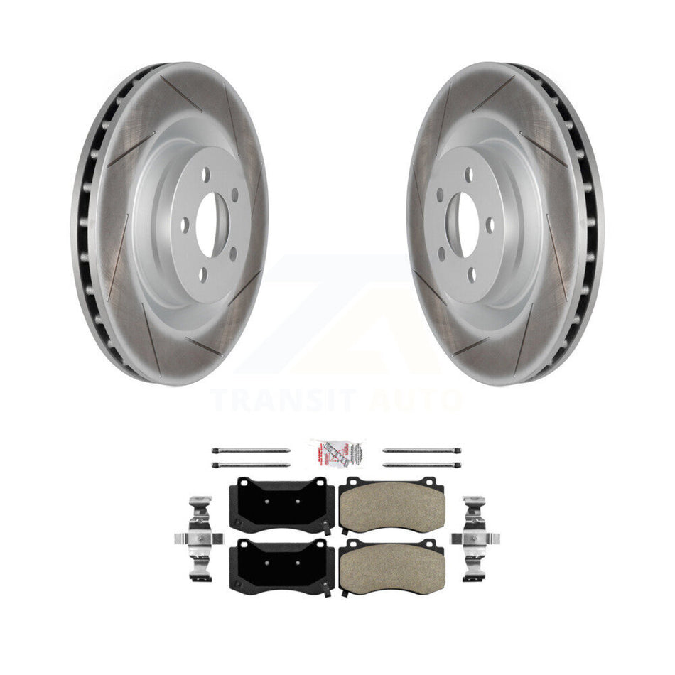 Front Coated Brake Rotors Semi-Metallic Pad Kit For Dodge Charger Chrysler 300 Challenger KGA-100084
