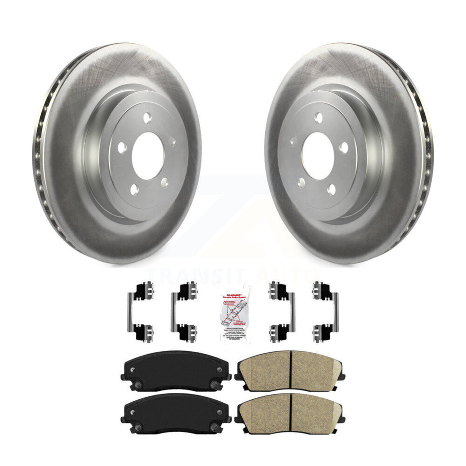 Front Coat Brake Rotors Ceramic Pad Kit For Dodge Charger With 345mm Diameter Rotor KGA-100087