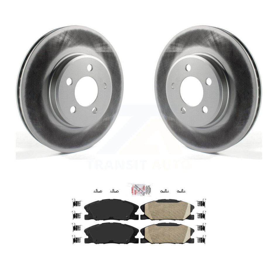 Front Coated Disc Brake Rotor And Ceramic Pad Kit For Dodge Charger Pursuit with RWD 3.6L KGA-100090