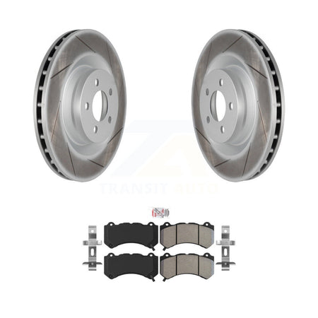 Front Coated Disc Brake Rotors And Semi-Metallic Pads Kit For Dodge Challenger Charger KGA-100091