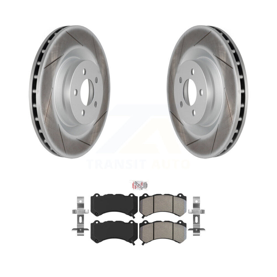 Front Coated Disc Brake Rotors And Semi-Metallic Pads Kit For Dodge Challenger Charger KGA-100091