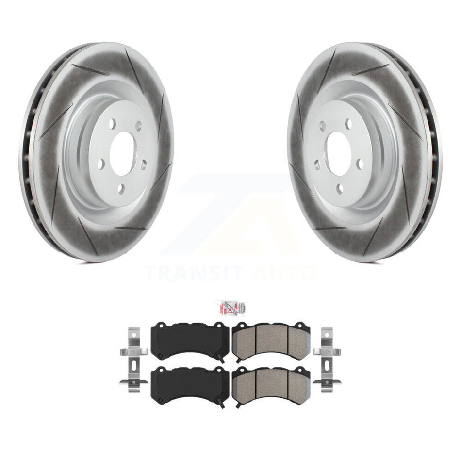 Front Coated Disc Brake Rotors And Semi-Metallic Pads Kit For Dodge Challenger Charger KGA-100092