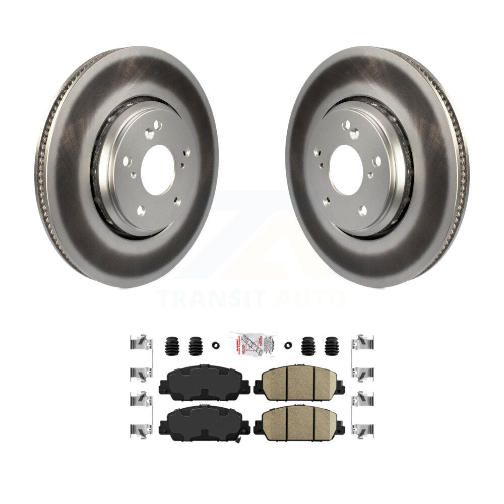 Front Coat Brake Rotor Ceramic Pad Kit For Honda Accord Hybrid EX-L Touring KGA-100122