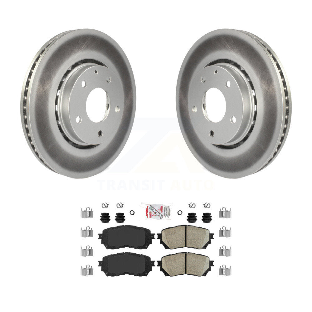 Front Coated Disc Brake Rotor & Ceramic Pad Kit For 2019-2021 Mazda 6 Naturally Aspirated KGA-100138