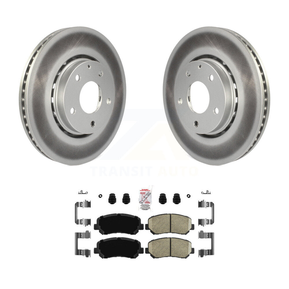 Front Coated Disc Brake Rotors And Ceramic Pads Kit For Mazda CX-5 KGA-100141