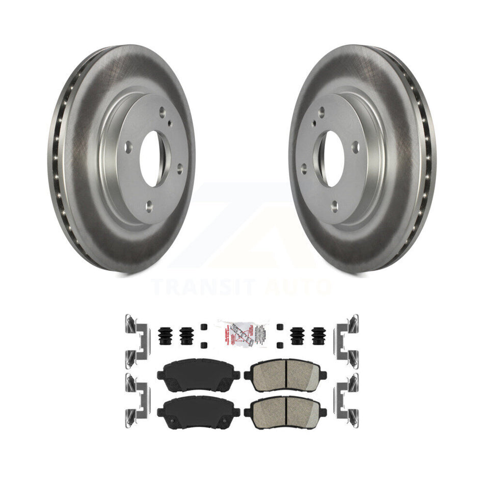Front Coated Disc Brake Rotors And Ceramic Pads Kit For Ford Fiesta KGA-100144