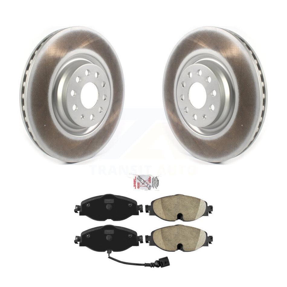 Front Coated Disc Brake Rotors And Ceramic Pads Kit For Volkswagen Golf Audi A3 KGA-100152