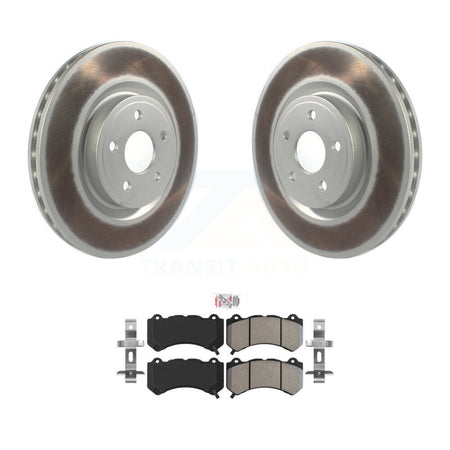 Front Coated Disc Brake Rotor Semi-Metallic Pad Kit For Jeep Grand Cherokee Dodge Durango KGA-100153