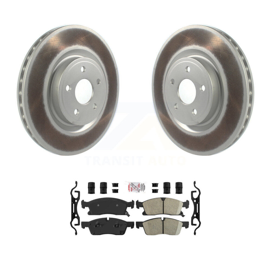 Front Coat Brake Rotors Ceramic Pad Kit For Dodge Durango With 380mm Diameter Rotor KGA-100155