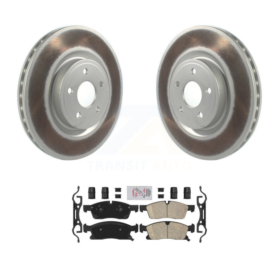 Front Coat Brake Rotors Ceramic Pad Kit For Dodge Durango With 380mm Diameter Rotor KGA-100159