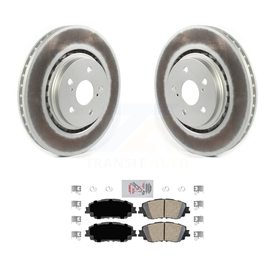 Front Coated Brake Rotors Ceramic Pad Kit For 2020-2023 Toyota Camry XSE With TRD Package KGA-100164