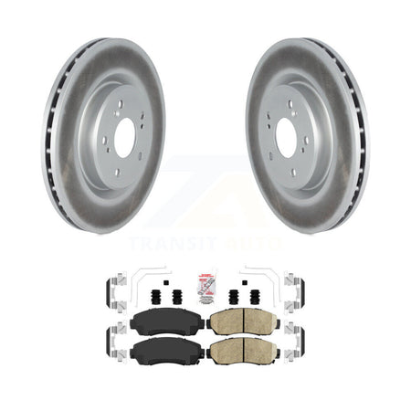 Front Coated Disc Brake Rotors And Ceramic Pads Kit For 2019-2024 Acura RDX KGA-100172