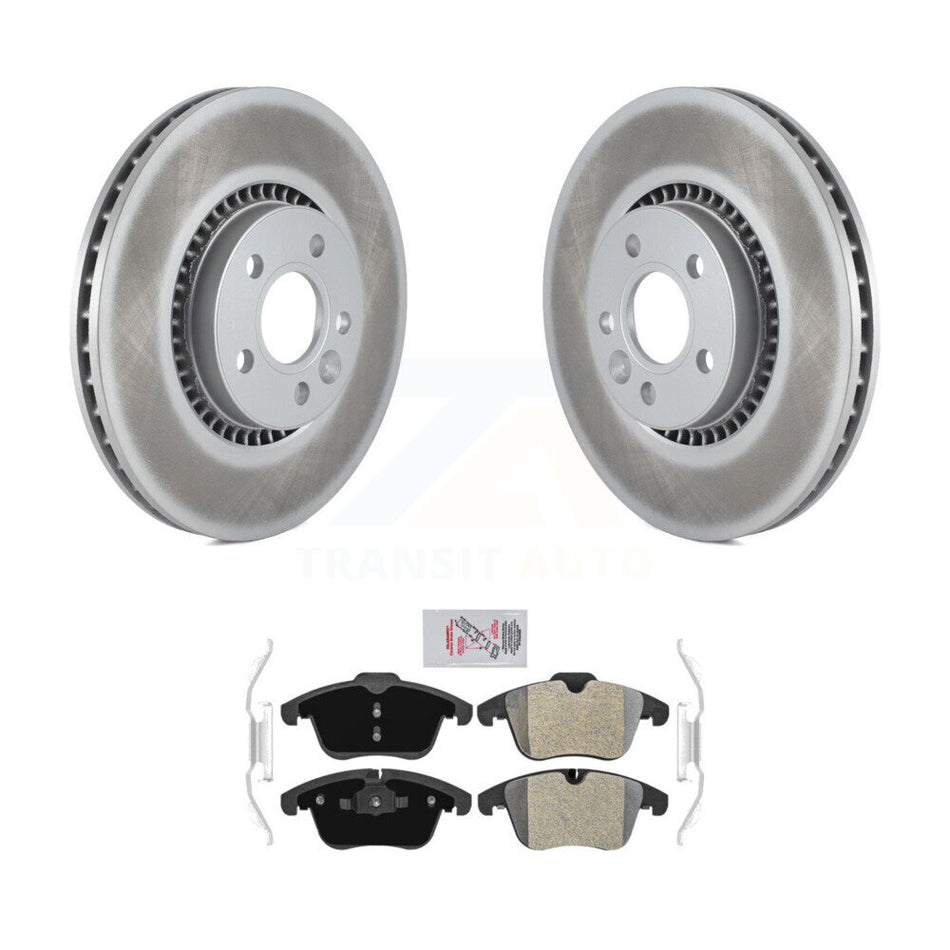 Front Coated Disc Brake Rotors And Semi-Metallic Pads Kit For 2008-2015 Land Rover LR2 KGA-100175