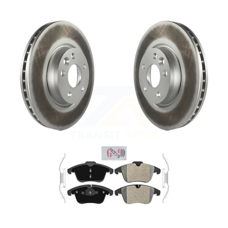 Front Coated Brake Rotor Semi-Metallic Pad Kit For Volvo Land Rover Range Evoque XC70 S60 KGA-100176