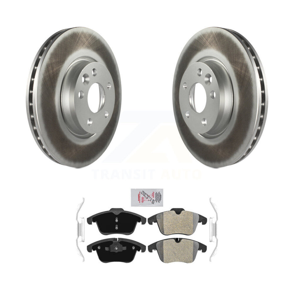 Front Coated Brake Rotor Semi-Metallic Pad Kit For Volvo Land Rover Range Evoque XC70 S60 KGA-100176