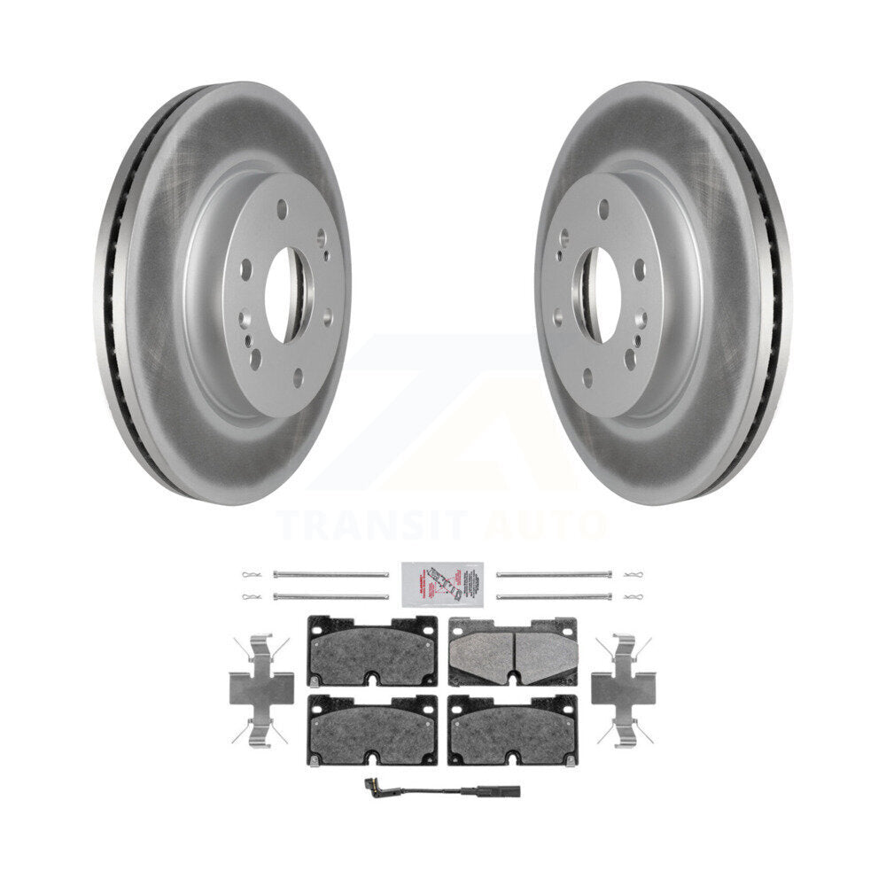 Front Coated Brake Rotor Semi-Metallic Pad Kit For GMC Chevrolet Silverado 1500 Sierra XL KGA-100184