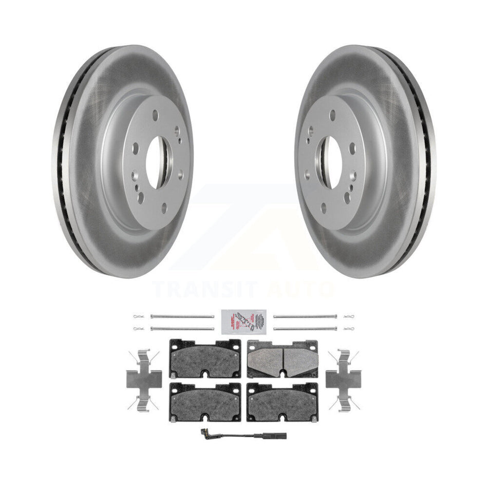 Front Coated Brake Rotor Semi-Metallic Pad Kit For GMC Chevrolet Silverado 1500 Sierra XL KGA-100184
