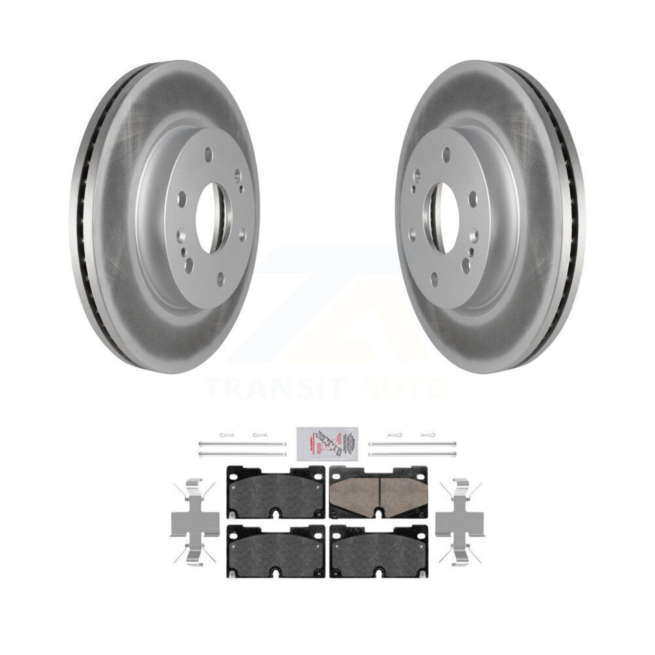 Front Coated Brake Rotor Ceramic Pad Kit For GMC Chevrolet Silverado 1500 Sierra Yukon XL KGA-100185