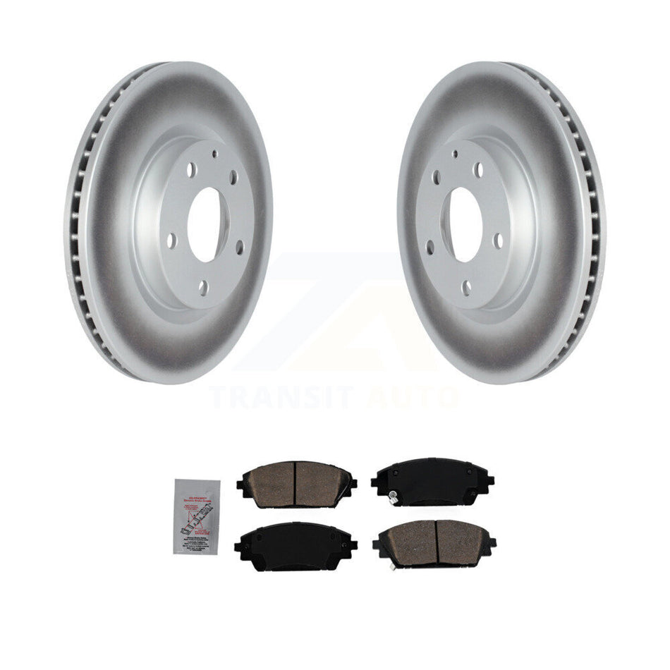 Front Coated Disc Brake Rotors And Ceramic Pads Kit For 2020-2023 Mazda CX-30 KGA-100189