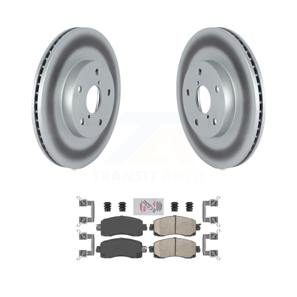 Front Coated Disc Brake Rotors And Ceramic Pads Kit For Subaru Forester KGA-100192