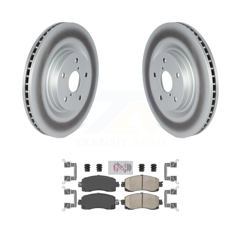 Front Coated Brake Rotor Ceramic Pad Kit For Subaru Forester Outback Crosstrek WRX Legacy KGA-100194