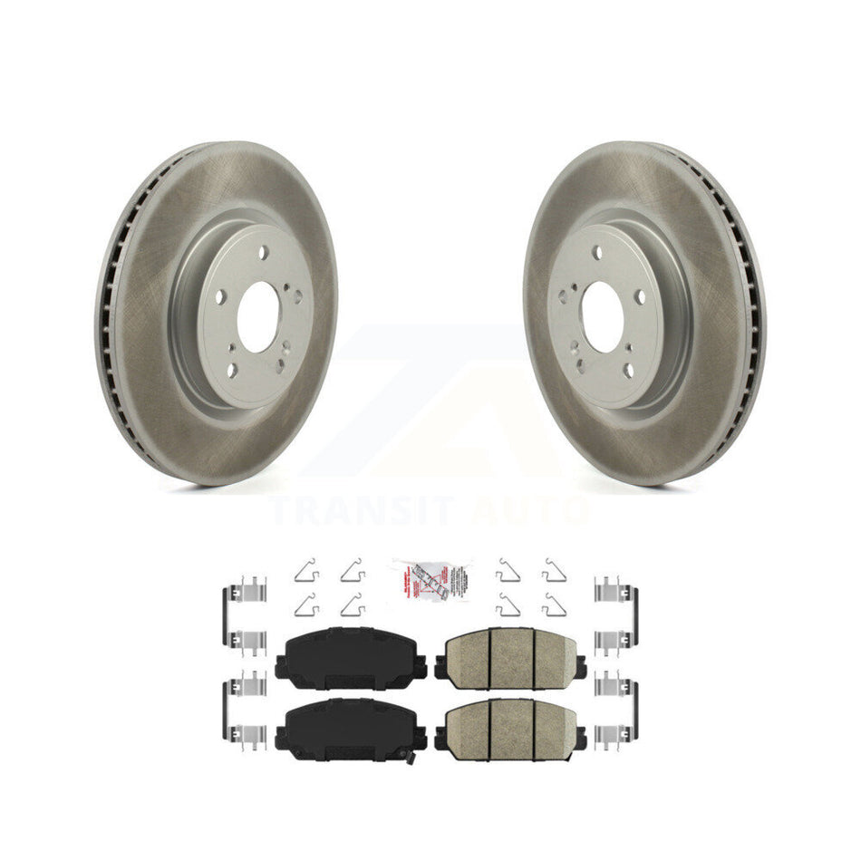 Front Coated Disc Brake Rotors And Ceramic Pads Kit For Honda CR-V HR-V KGA-100196