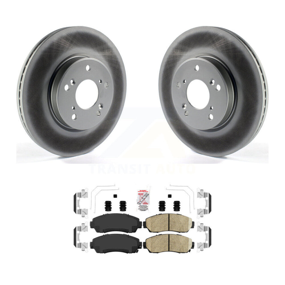 Front Coated Disc Brake Rotors And Ceramic Pads Kit For Honda CR-V KGA-100200