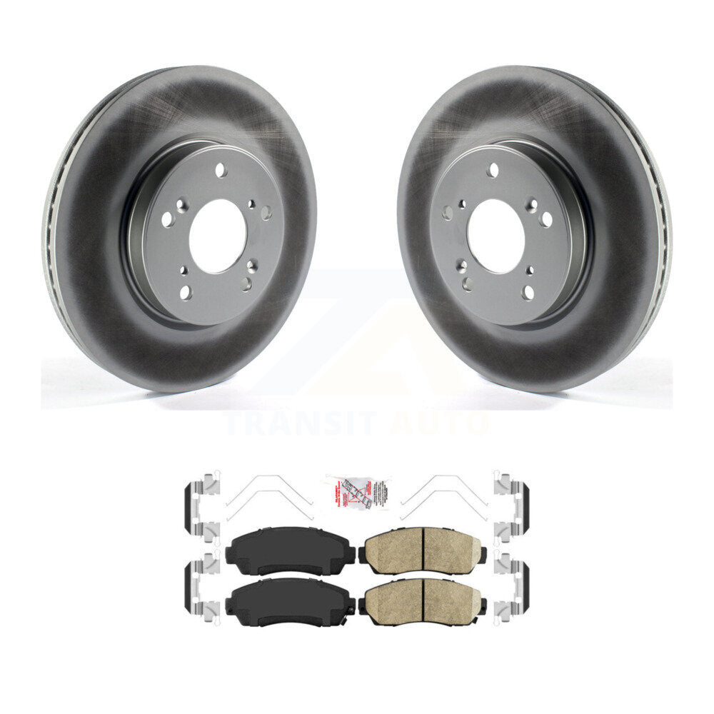 Front Coated Disc Brake Rotors And Ceramic Pads Kit For Honda CR-V KGA-100201